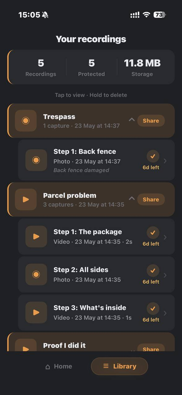 Pocket Proof library — dark mode