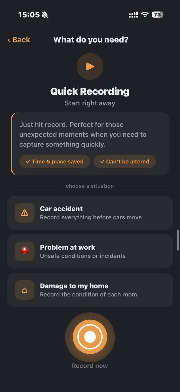 Pocket Proof template picker — dark mode
