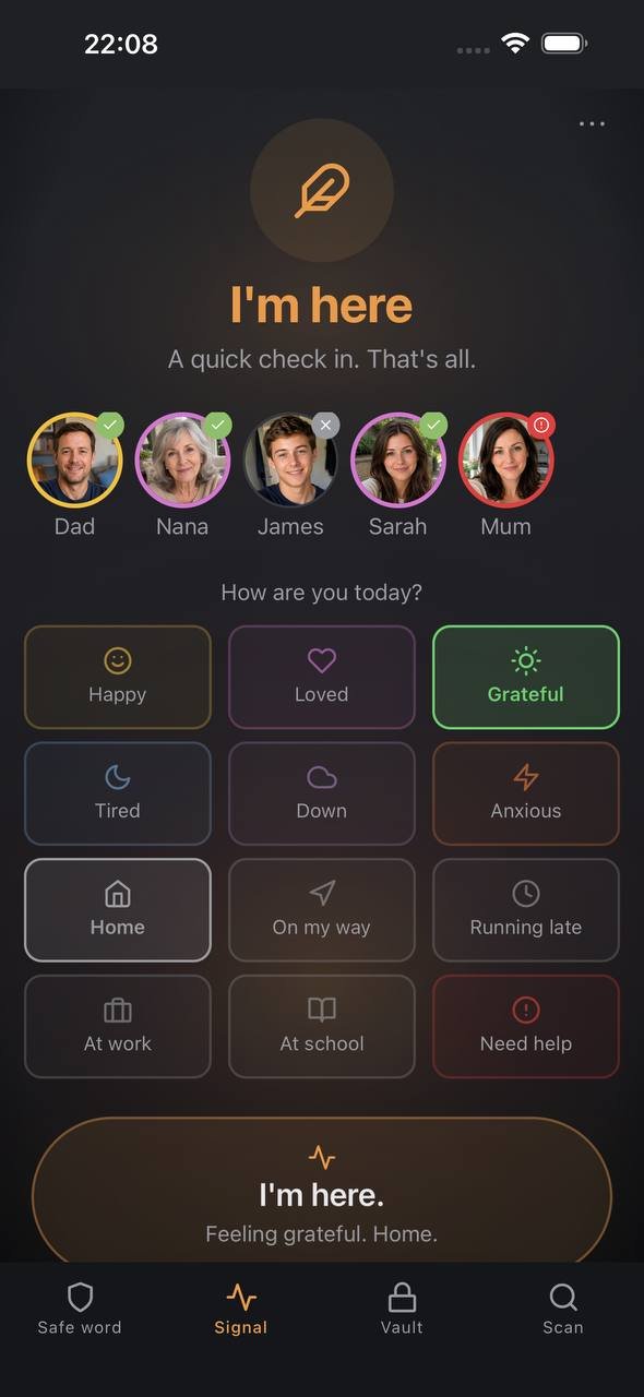 Suracode check-in — dark mode