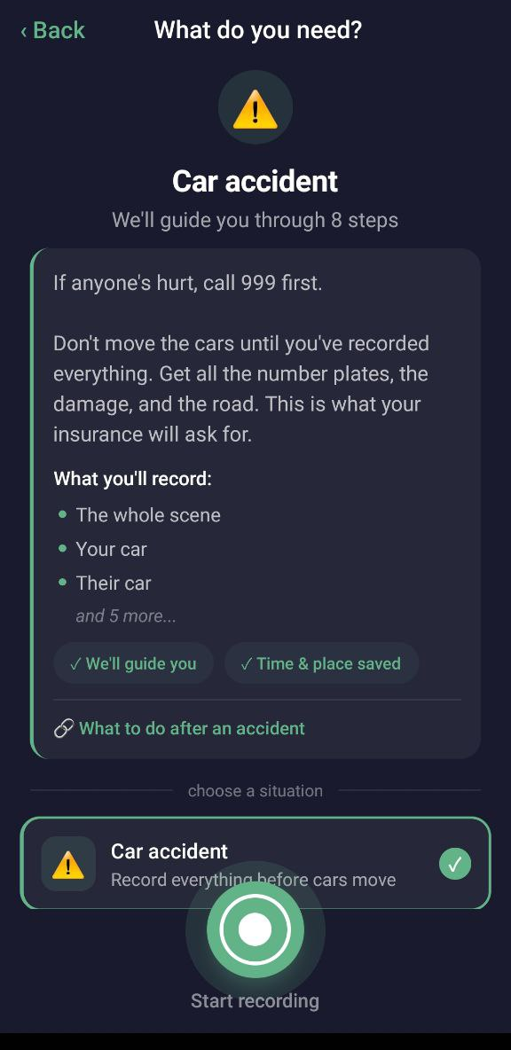Pocket Proof car accident template